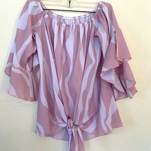 Off the Shoulder Front-Tie Top